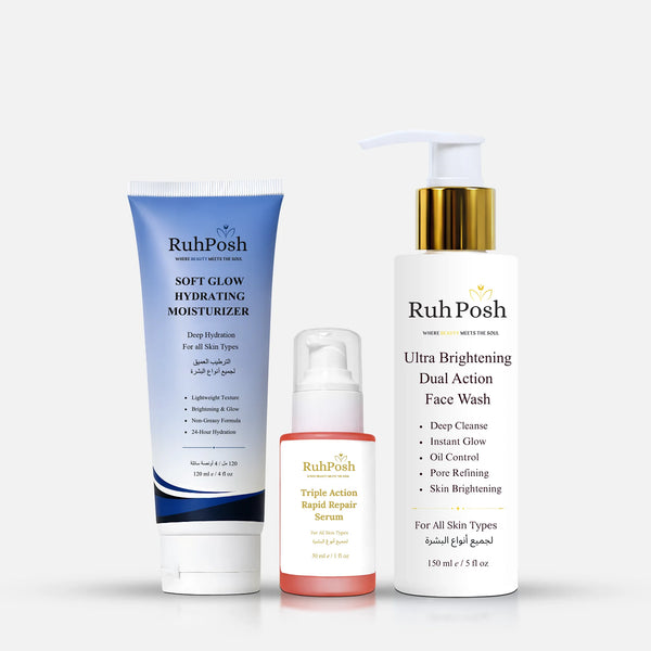 Miracle Skincare Trio (Brighten • Repair • Hydrate)